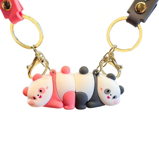 Cartoon Couple Magnetic Sticker Stickers Panda Keychain