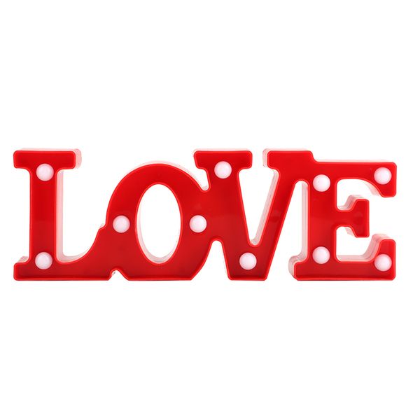 Romantic 'LOVE' LED Night Light for Valentine's, etc. (Warm)