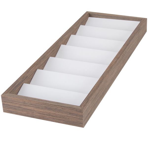 Wooden 7 Compartment Eyeglasses Display Drawer Glasses Holder Storage Box
