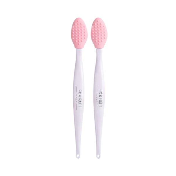 Fix &amp; Flaunt Beauty Silicone Lip Scrub Brush Set (Pink)