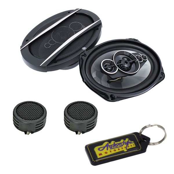 Reference Audio 6×9" 1100W 5-Way Speakers &amp; Evo Tweeters &amp; Keyring