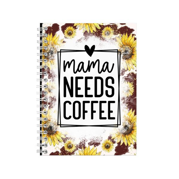 Mama Needs Coffee Cowhide Notebook Mother's Day Gift Idea A4 Notepad Pad 83