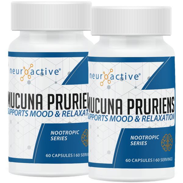 NeuroActive Mucuna Pruriens 98% - Mood &amp; Motivation Support - x2 Bundle