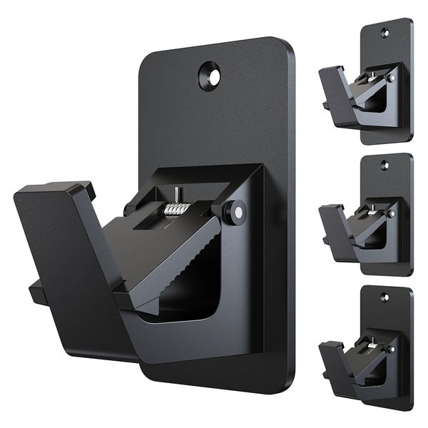 Adhesive No Drill Curtain Rod Brackets - Heavy Duty 30LB Holders, Universal