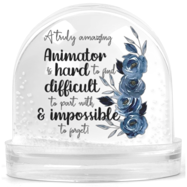 A Truly Amazing Animator Gift Snow Globe