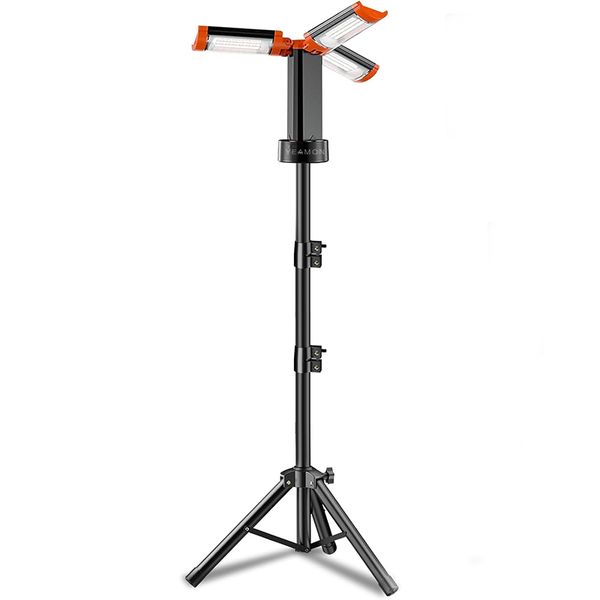 Rechargeable 12000mAh Camping Light, Cordless Work Light with 3 LED Heads