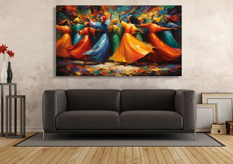 Canvas Wall Art -Vibrant Joyful Melodies Abstract - IM1159