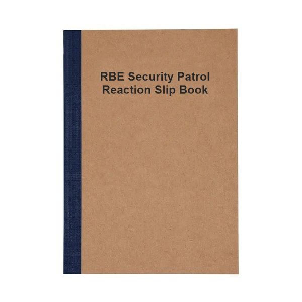 RBE Security Patrol Reaction Slip Book -A6