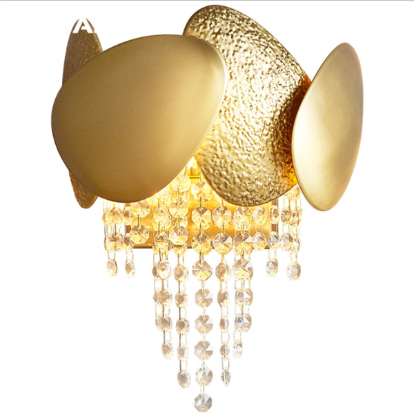 Crystal Kinquet Light Luxury Living Room Bedroom Night Wall Background Stai