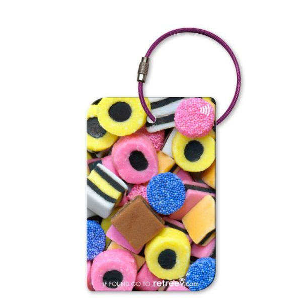 retreev - Smart Id Luggage Tag - Nfc and Qr Code Luggage Tags - Liquorice