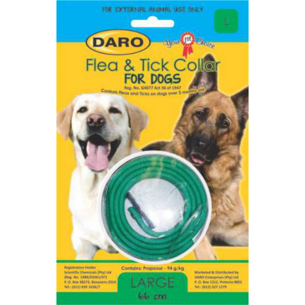 Daro - Adjustable Tick &amp; Flea Collar for Dogs - Size Large - 66cm