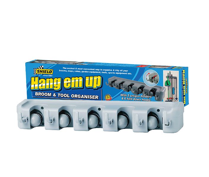 Shield Hang 'Em Up Broom &amp; Tool Organiser