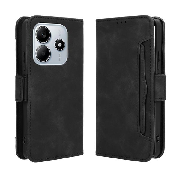 Multi Card Groove Leather Cover compatible for Xiaomi Redmi Note 13 Pro 4G