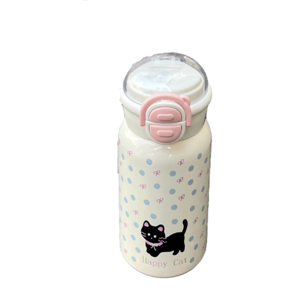 White-Pink 0.5 L Leak Proof Travel Tumbler