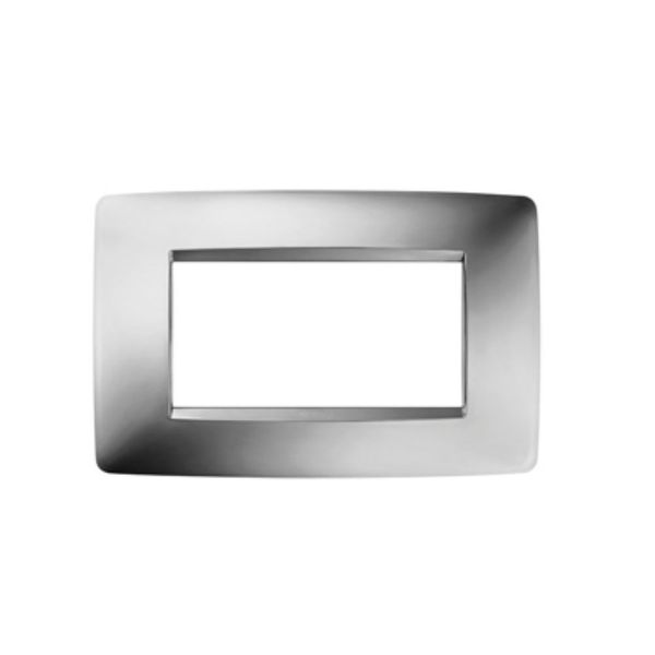Gewiss CHORUS ONE 4-Gang Cover Plate (Chrome)