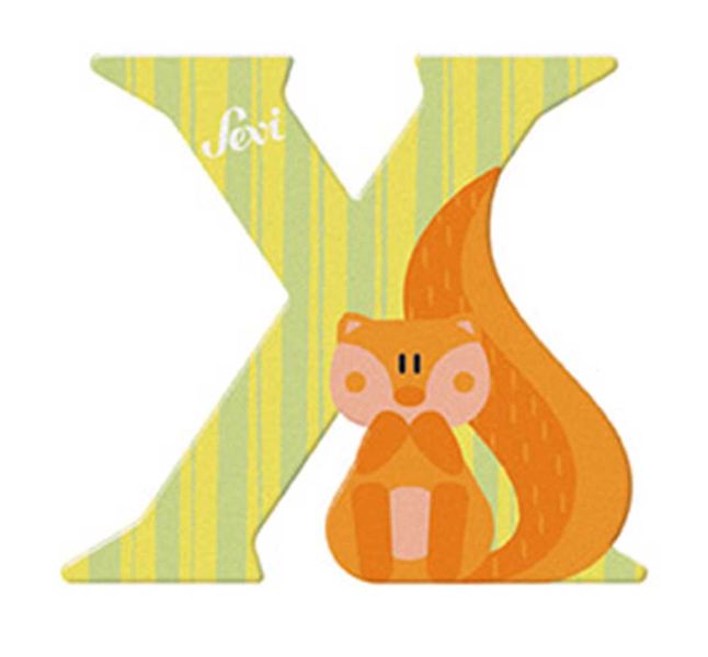 Sevi Wooden Letter X Xero 10cm