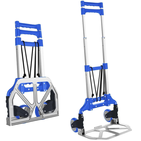 Aluminum Hand Truck-Foldable Aluminium Trolley Cart with Telescoping Handle
