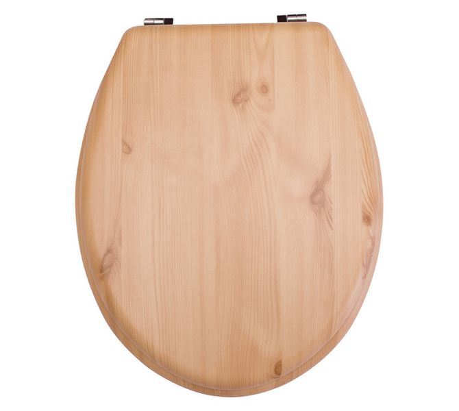 Toilet Seat with CP Hinge Pine