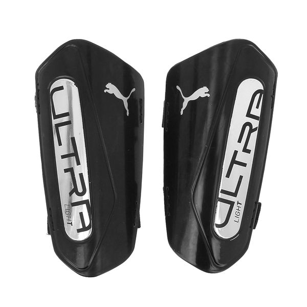 Puma Ultra Light Strap Shinguards - Black/Silver