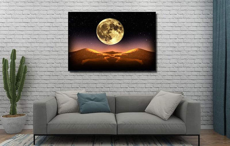 Woodly NIGHT MOON Digital Reprint Single 50 cm x 70 cm WALL ART