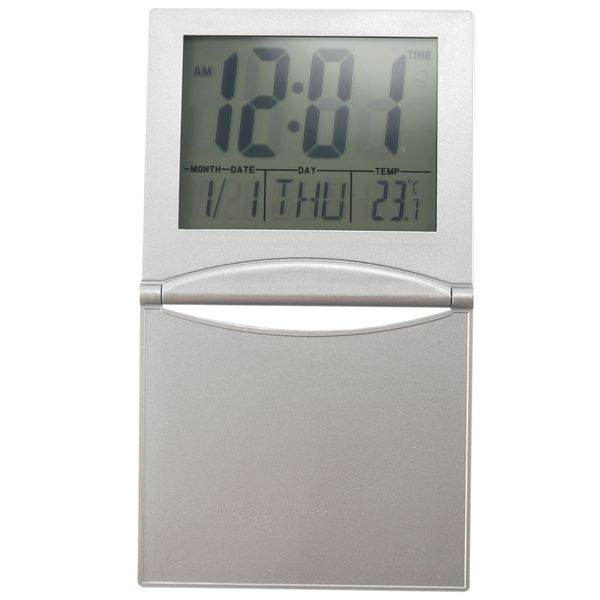 Mini Travel Alarm Clock Digital Lcd With Snooze Date Timer 12/24Hr
