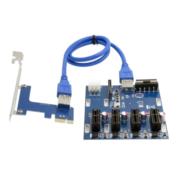 Add in Card Pci-E 1 To 4 Pci Express Riser Card Pcie Multiplier Card