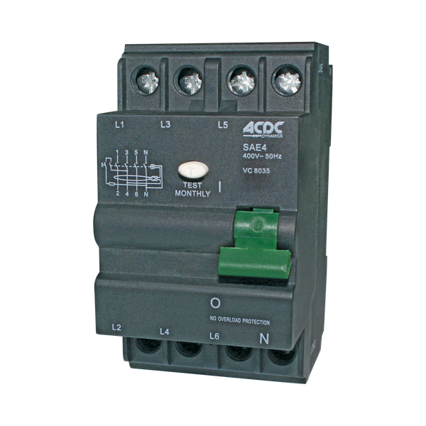 ACDC - Earth Leakage Relay - 4 Pole - 13mm - 40A