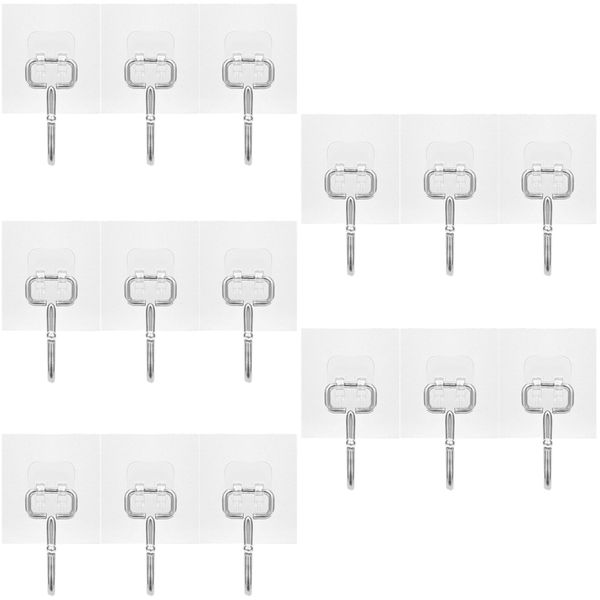 Home Simplistic Triple Hook Self Adhesive Wall Hangers Set of 5(18cm)