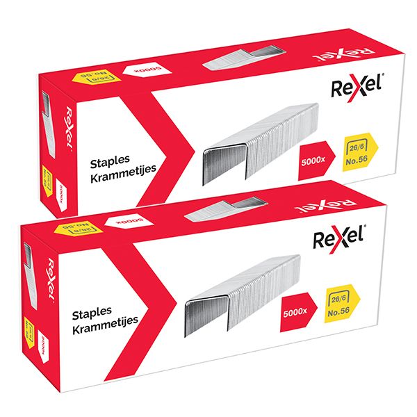 Rexel No. 56 (26/6) 5000 Staples Pack of 2