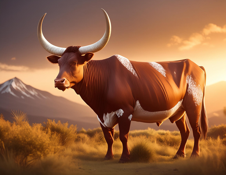 Rooted Art Cow/Cattle - Home Decor Wall Art (768)