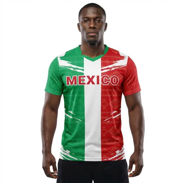 Mexico Flag Sublimation T-Shirt - Mexican Tricolor Graphic Tee