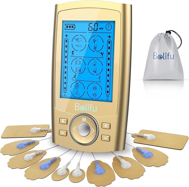 TENS EMS Muscle Stimulator - 24 Modes &amp; 10 Pads Multiple Colors Available