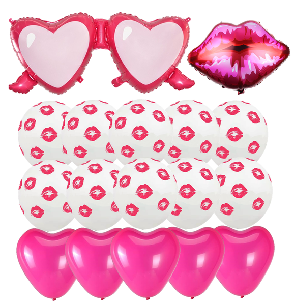 Sunglasses and Kisses Balloon Pack