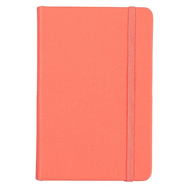 Leatherpress Pocket Coral Red Genuine African Leather Notebook