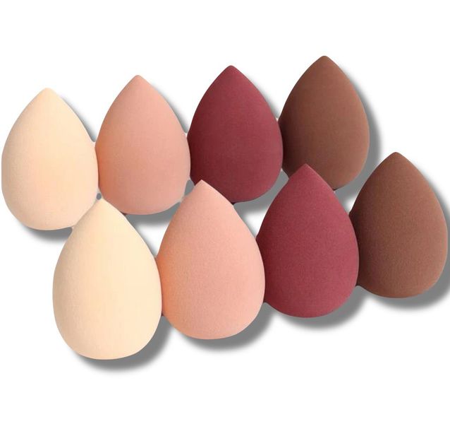 8 Piece Foundation Blending Microfiber Makeup Sponges