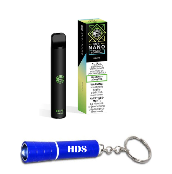 Envi Nano 800 Puff 20mg Disposable Vape - Mojito with HDS Torch