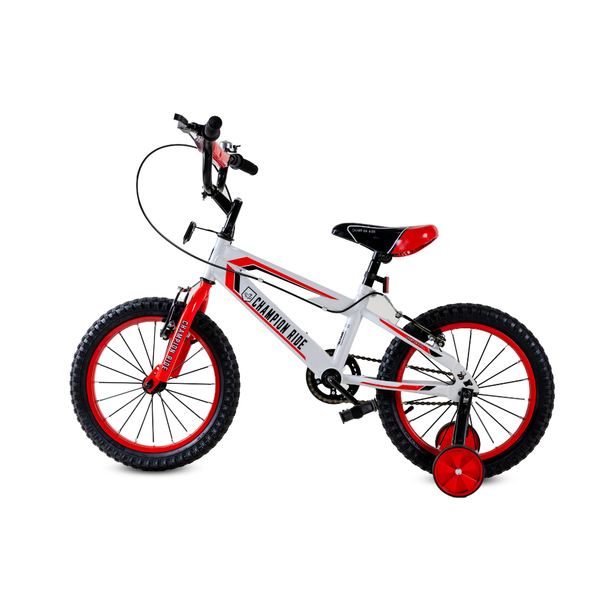 Champion Ride - 16" Kids Bike - White &amp; Red