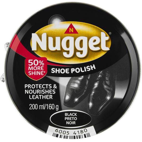 Nugget 200ml , Leather Shoe Polish, Black