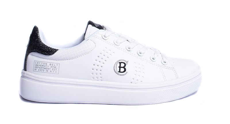 Cotton Belt Flash Women's Sneakers - White/Black