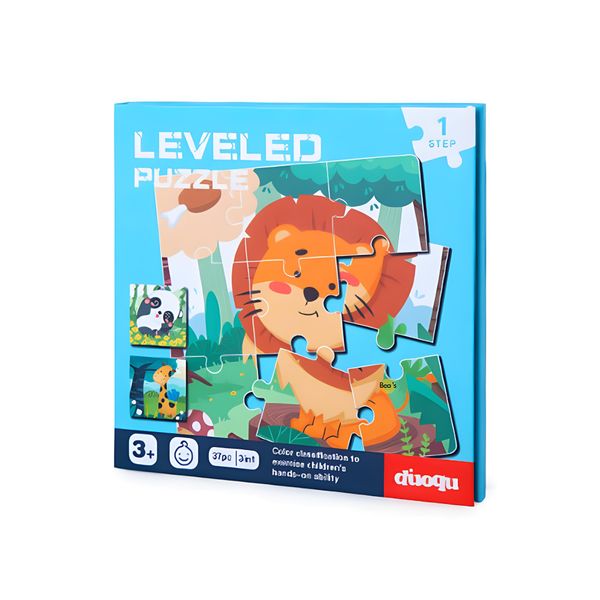 Bea's Choice Leveled Puzzles 3 in 1 Happy Animals Puzzles Kid Puzzles