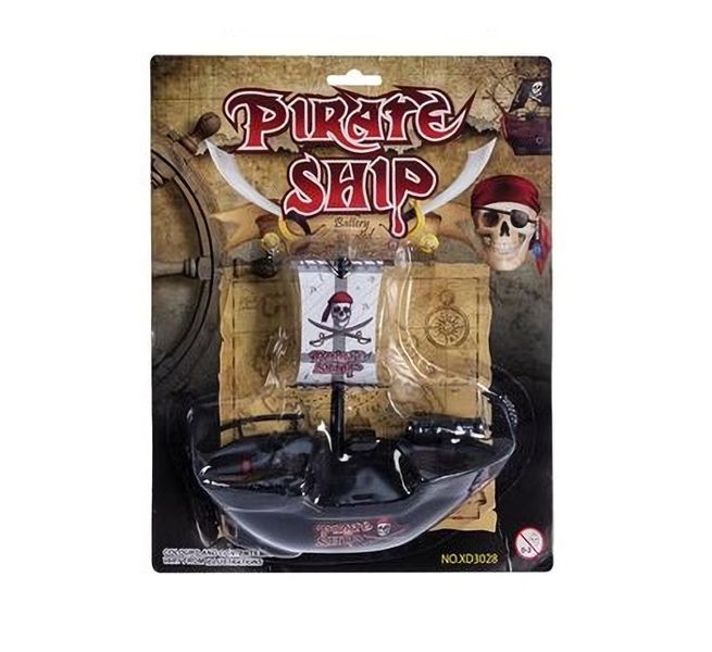 Battery Operated Boat Pirate - Set of 2 - Batteries Included