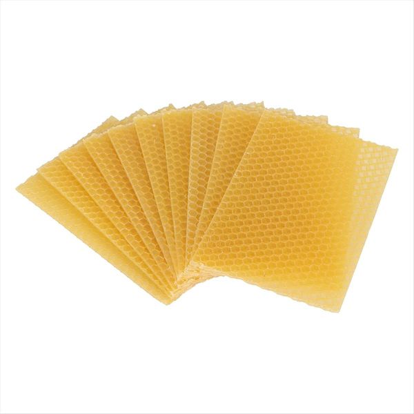 Beeswax Sheets 10Pcs Beeswax Foundation Sheets Wax Foundation for Bee Frame