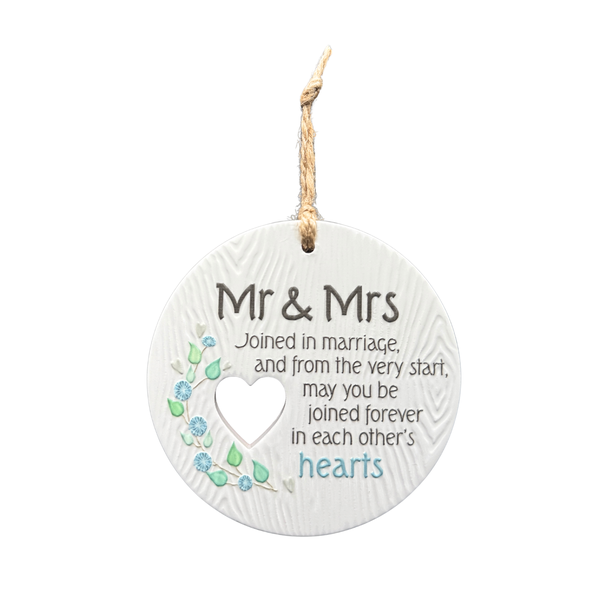 Piece of my Heart Ceramic Plaque - Mr &amp; Mrs