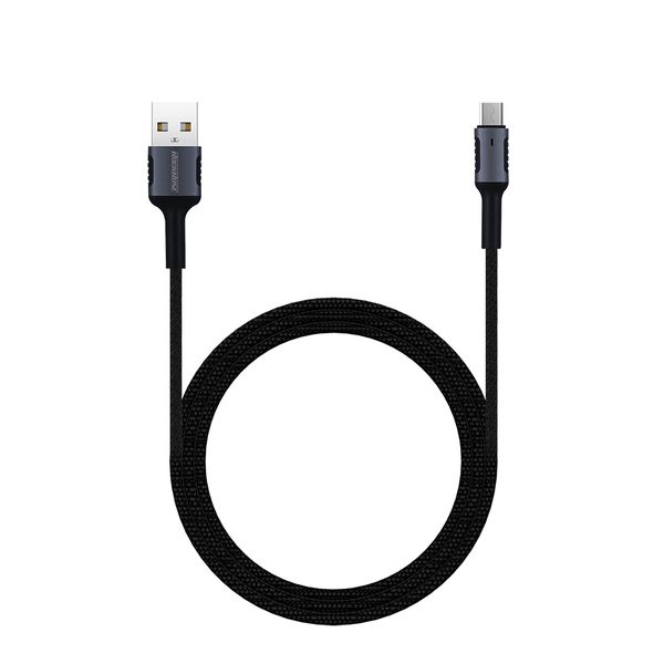 Rockrose Armour AM 2.4A 1M Micro USB Cable, Black + Midnight Blue