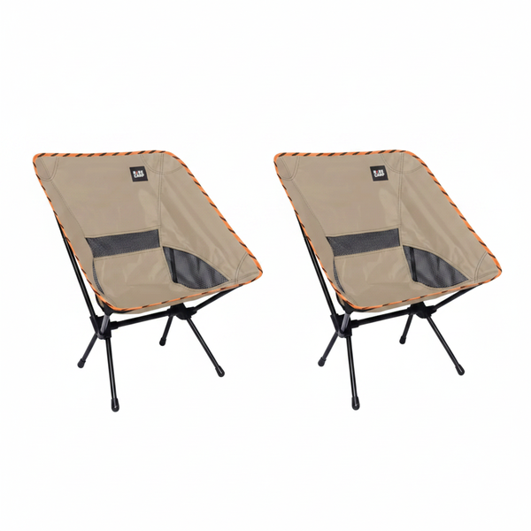 BaseCamp - Wide Seat Folding Camping Chair for Comfort and Support - 2 Pack
