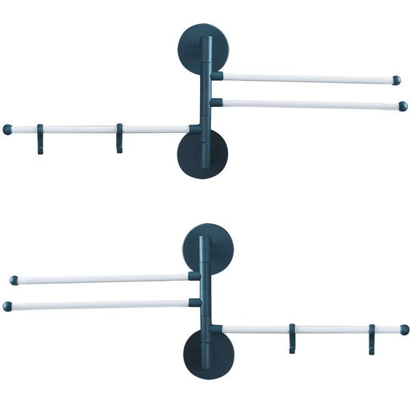 Home Bathroom Suction Wall Mounted Rotating Towel Rack - 3 Layers