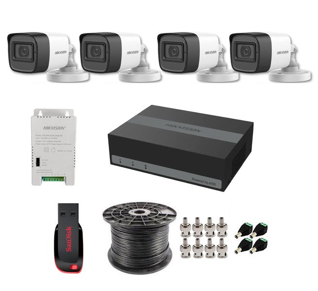 Hikvision 4 Channel 1080p eSSD Complete Kit - New Model