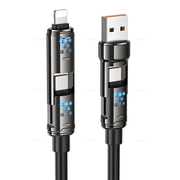 usb types c cable 4-in-1 USB/C Compatible With iPhone/Type-C 240W Cable