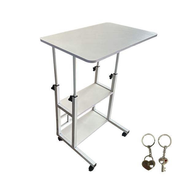 Movable and Convenient Computer Desk - White