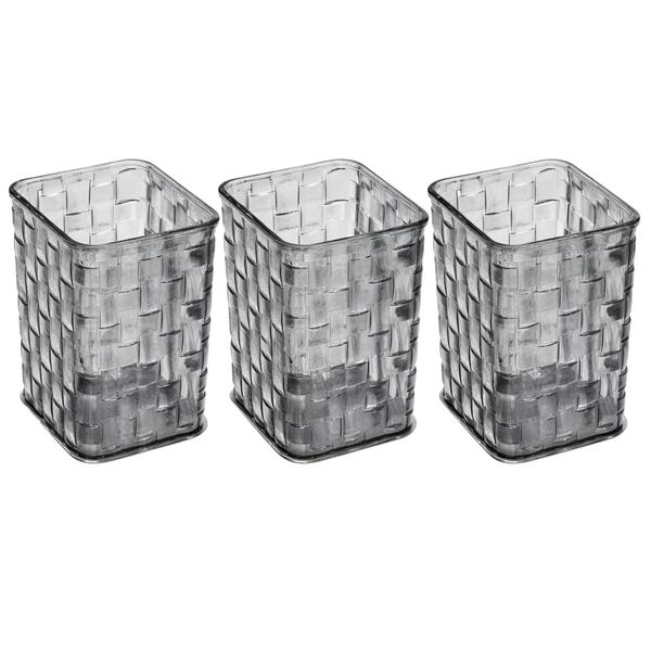 3 Pack - Woven-Style Makeup Brush &amp; Pen Holder